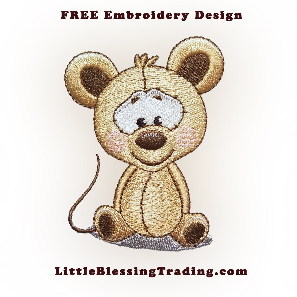 Cute Mouse Embroidery Design