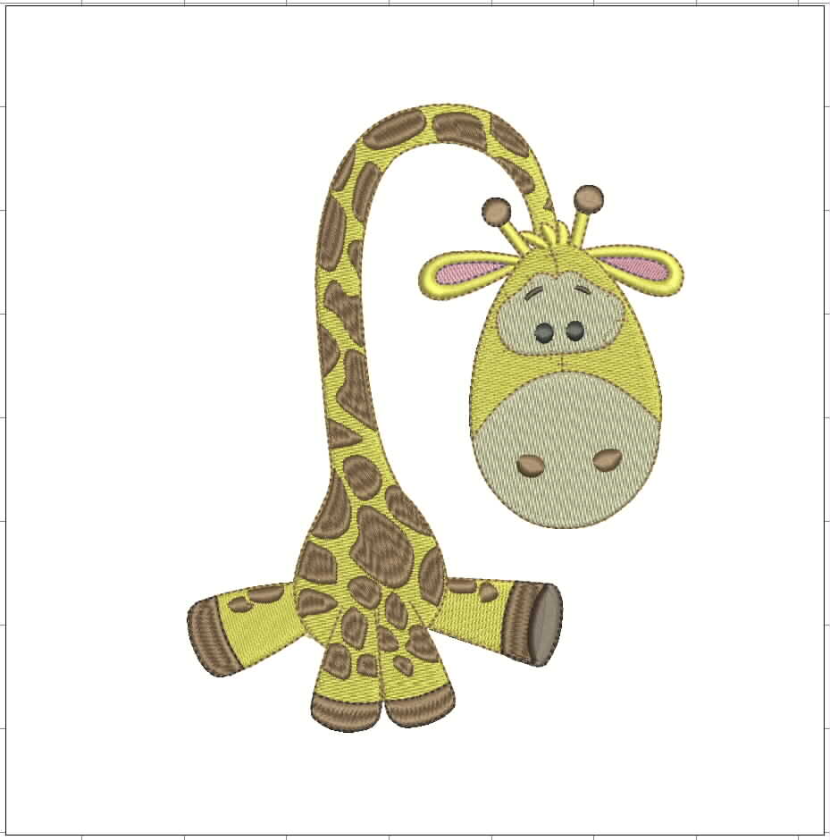 Cute Giraffe Embroidery Design