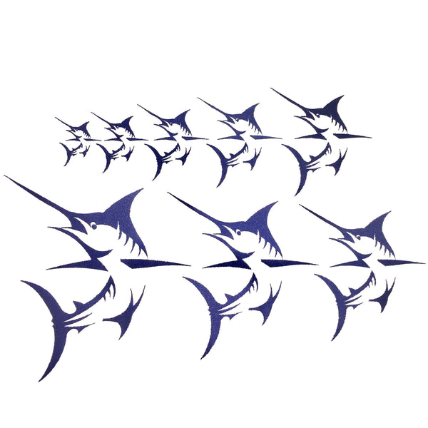 One Color Marlin Fish Embroidery Design