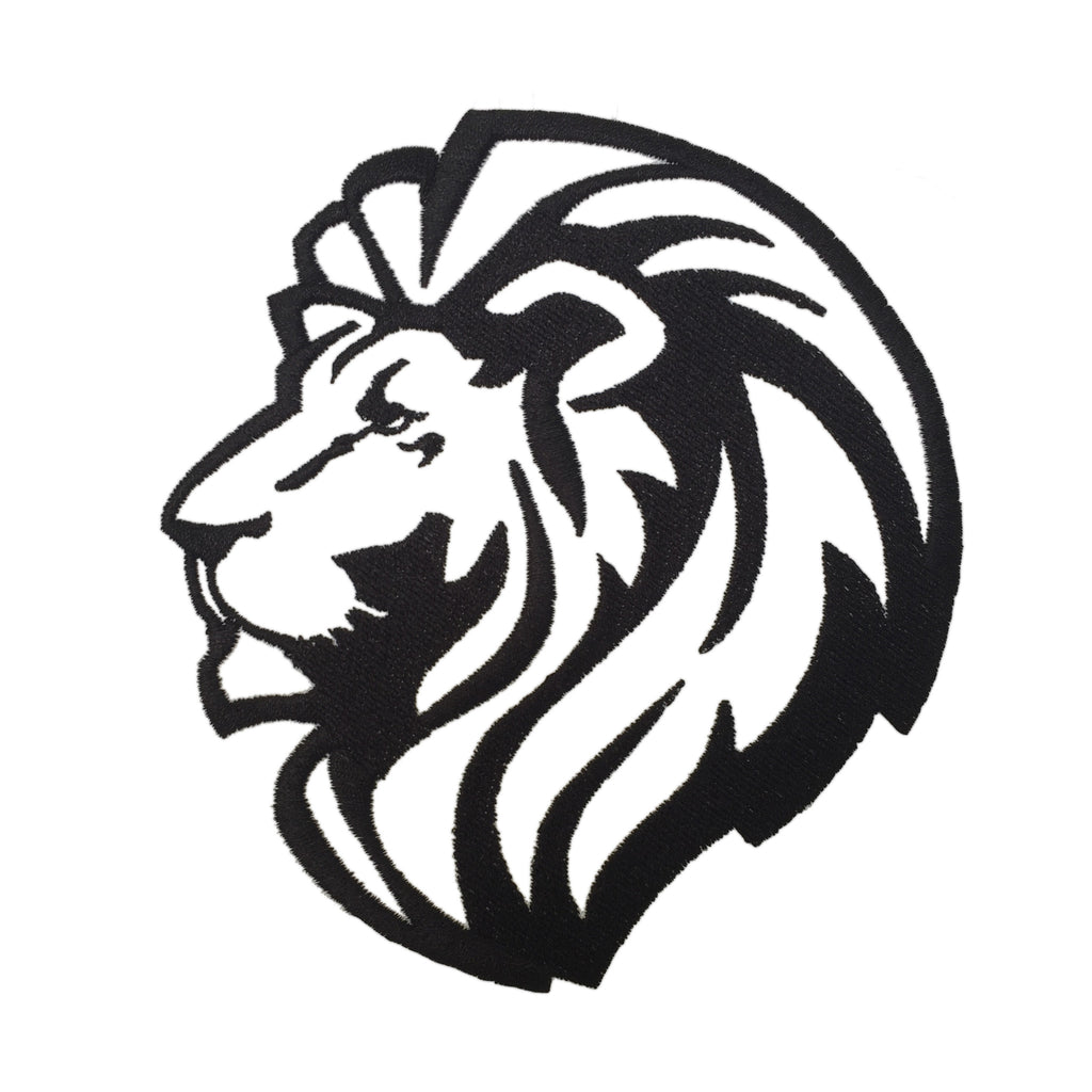 One Color Lion Head Embroidery Design